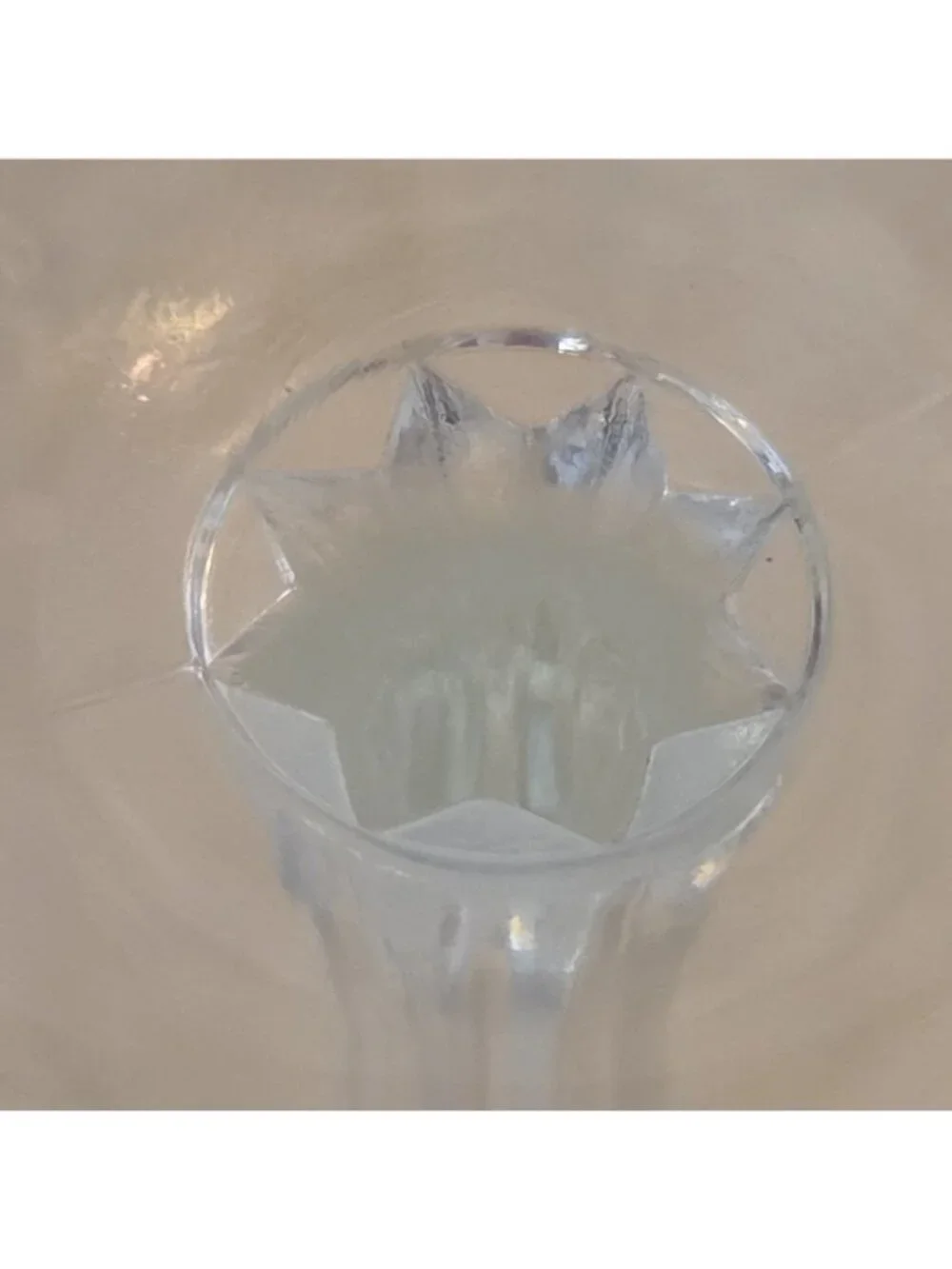 Vintage Martini Glass Clear Crystal? Ornate Ridged Stem Barware